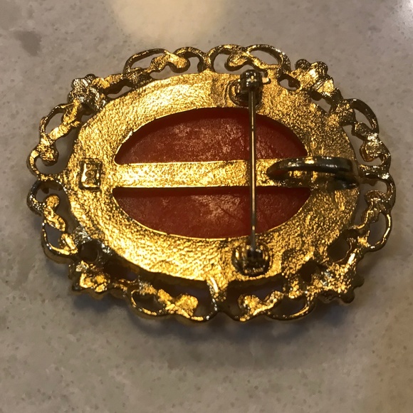 Sarah Cov unique vintage mother & child cameo brooch / pendant - Picture 7 of 10